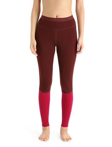 Base Layers Icebreaker Merino 260 ZoneKnit™ Leggings Damskie Różowe | PL 1056MQZA